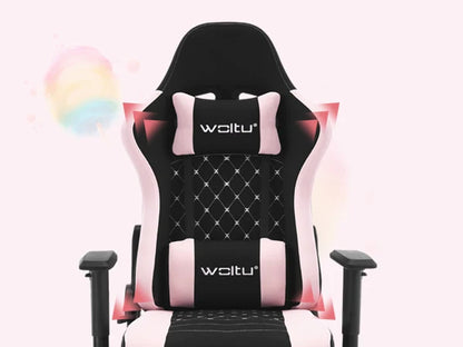 WOLTU Massage Gaming Chair Ergonomic Adjustable Height Office Armchair with Headrest Footrest Swivel Chair Mesh Computer Chair