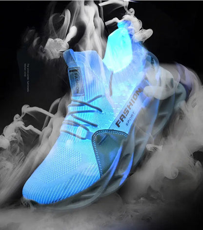 Modische lila Freizeit-Sneaker für Damen und Herren, Blade-Laufschuhe, große Größe 48, leichte, atmungsaktive Sportschuhe für Herren, Mesh-Sneaker