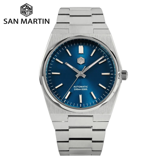 San Martin Classic Men Watch 40mm Miyota 9015 Luxury Dress Automatic Mechanical Wristwatch Quick Release Bracelet SN0023 Reloj