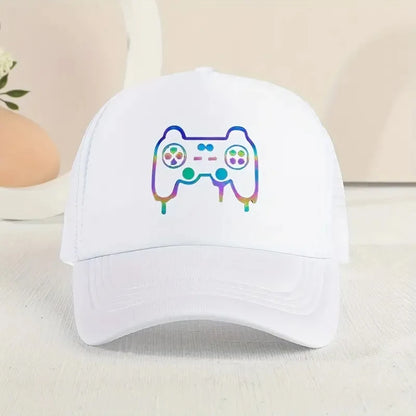 1pc Children's Sunshade Casual Baseball Cap With Gamepad Pattern For Outdoor Playing Funny Pringting Hat