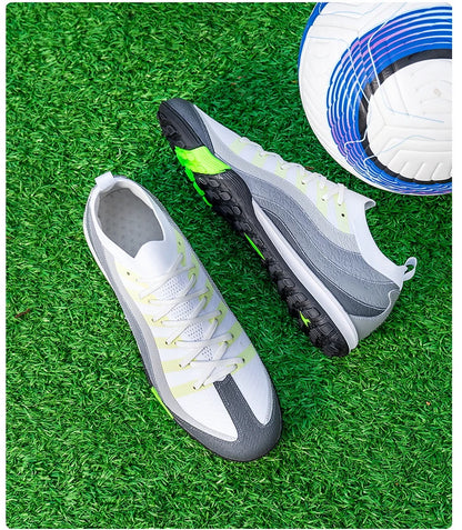 Men Professional Soccer Shoes FG/TF Football Boots Cleats Breathable Non-Slip Training Sneakers for Outdoor Grass Turf  Footwear