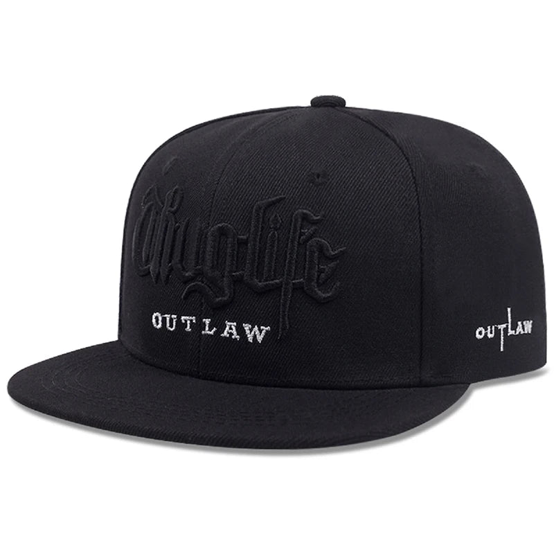 Casquette à bord plat « Thug LIFE » pour enfants, casquette streetwear hip-hop pour hommes, casquette de cyclisme, de pêche et de protection solaire pour femmes, casquette de baseball ajustable