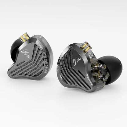 GK KUNTEN HiFi Dynamic Driver Earphones Wired In-Ear Headphones with Microphone, Detachable Cable DJ Music Earbuds, Professional HiFi Audio Earphones