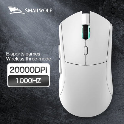 SMAILWOLF RS7 Bluetooth Wireless Gaming Mouse, Tri-Mode PAW3311 Gaming Mouse with Programmable Macro, Rechargeable Bluetooth Gaming Mouse for PC, Laptop & Office
