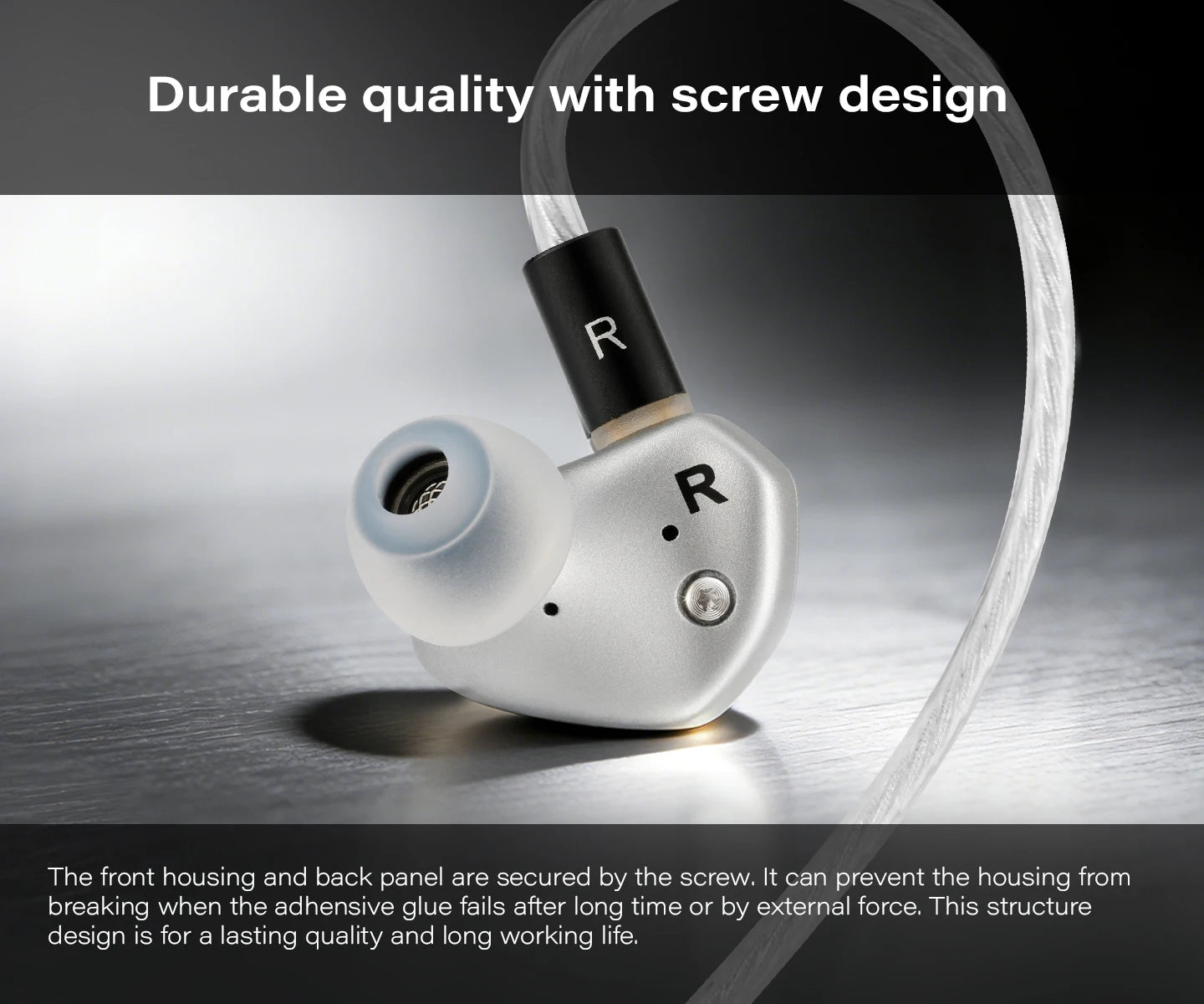 Angelears Kefine Klean SV 10mm DLC Diaphragm Dynamic Driver IEMs – Hi-Fi In-Ear Earphones with Interchangeable Nozzles &amp; Silver-Plated SPC Cable