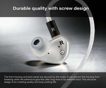 Angelears Kefine Klean SV 10mm DLC Diaphragm Dynamic Driver IEMs – Hi-Fi In-Ear Earphones with Interchangeable Nozzles &amp; Silver-Plated SPC Cable