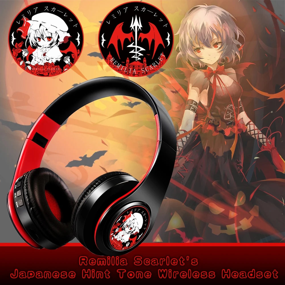 Miku Nakano Sanjiu Bluetooth 5.0 Over-Ear Anime Headphones – Wireless Stereo Gaming Headset with Deep Bass, Microphone & TF Card Support