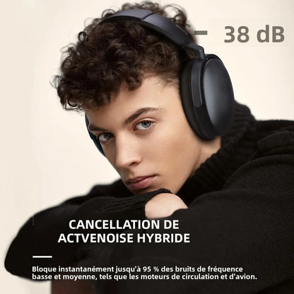 Oneodio SuperEQ A200 Wireless Bluetooth 5.4 ANC Headphones – Over-Ear Noise Cancelling Headset with ENC Mic, Hi-Res Audio & App Control