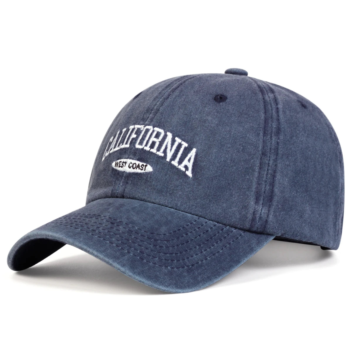 Cappellini da baseball unisex CALIFORNIA con ricamo di lettere, lavabili, per primavera e autunno, da esterno, casual, regolabili, con protezione solare