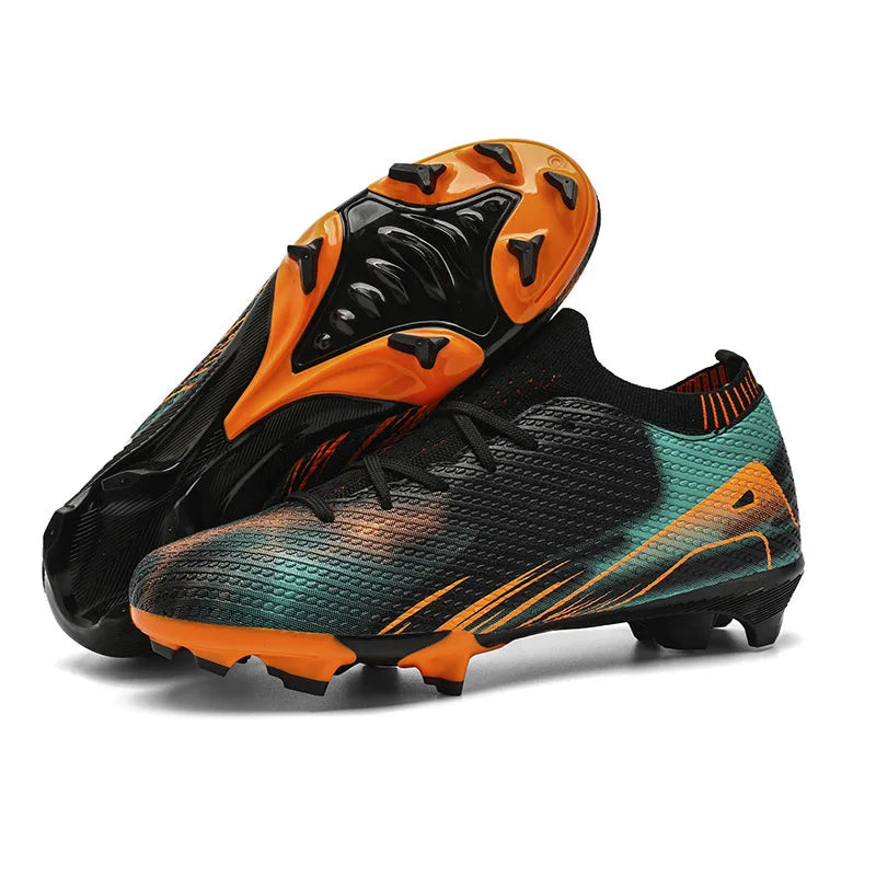 Scarpe da calcio professionali da uomo per attività all'aperto con suola in gomma, scarpe da allenamento resistenti e comode per adulti e adolescenti, scarpe da calcio antiscivolo