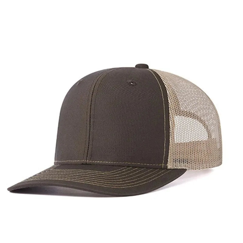 Cappellino da baseball classico in rete traspirante per donne, cappellino casual da camionista traspirante, cappellino unisex regolabile con chiusura a scatto, cappellino sportivo e dinamico da papà
