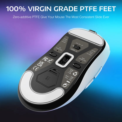 ATTACK SHARK X3 Wireless Gaming Mouse, Ultra-Light 49g Ergonomic Gaming Mouse with PAW3395 Sensor, Tri-Mode Bluetooth/2.4G/USB, 26K DPI Programmable Mouse