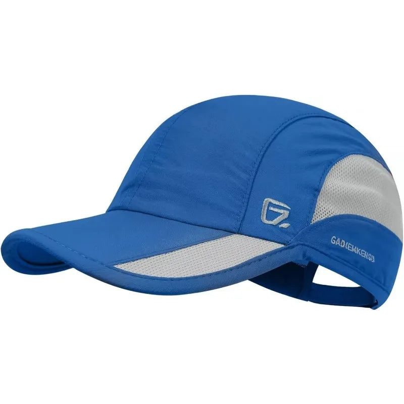 GADIEMKENSD Estate Uomo Sport Corsa Cappellino da baseball Uomo Golf Asciugatura rapida Donna Cappellino a rete con visiera e chiusura a scatto