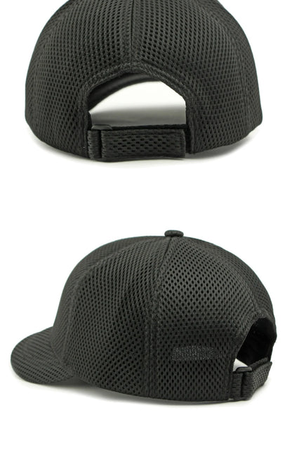HT4828 Casquette de baseball à visière courte de 5 cm pour homme, 6 panneaux, en maille respirante, style « trucker », pour hommes et femmes, unie, à fermeture à pression