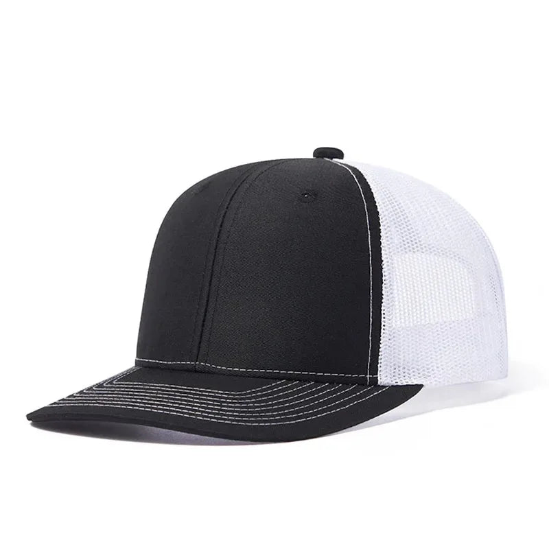 Cappellino da baseball classico in rete traspirante per donne, cappellino casual da camionista traspirante, cappellino unisex regolabile con chiusura a scatto, cappellino sportivo e dinamico da papà