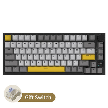 Ajazz AK820/AK820Pro Gaming Mechanical Keyboard Bluetooth 2.4G wireless/wired with hot-swappable volume buttons