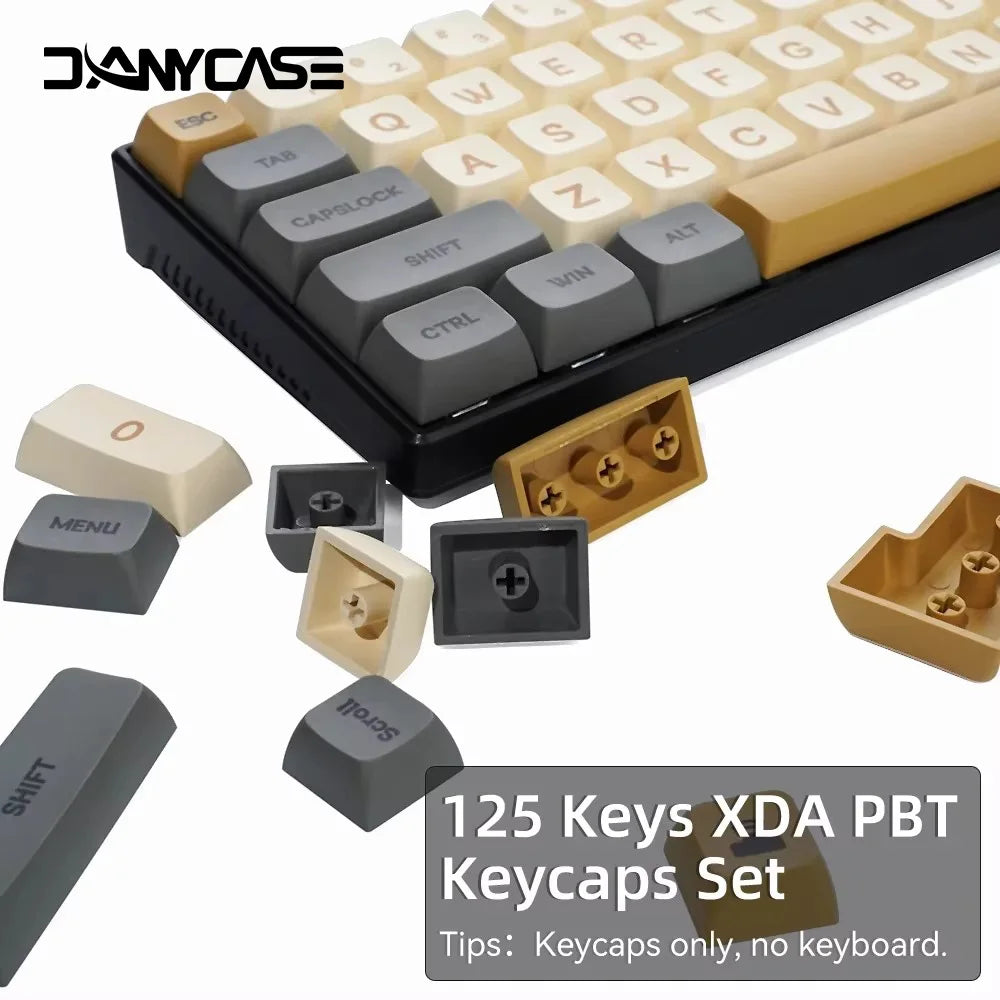 125 Keys XDA PBT Keycaps Set Matcha Green for 61/64/68/75/87/98/104/108 Keys Mechanical Keyboard for Cherry/Gateron/Otemu/Kailh