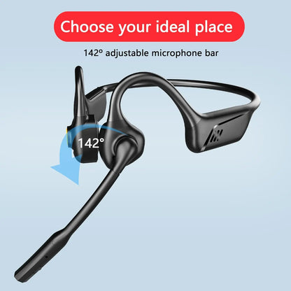 Open Ear Bluetooth 5.1 Headset Wireless Headphones with AptX HD, Noise Cancelling Mic, Waterproof Sports Headset, 24H Battery Life
