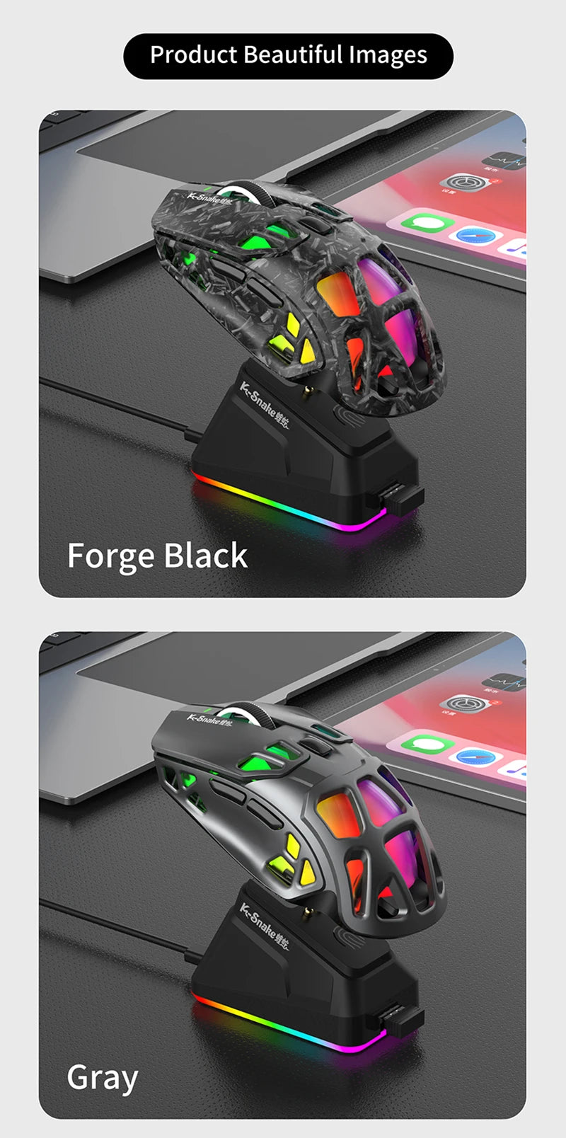 Lenovo X9Pro Tri-Mode Wireless Mouse with Bluetooth, 2.4G & Wired Connectivity, Magnetic Charging Dock, Rechargeable Gaming & Office Mouse