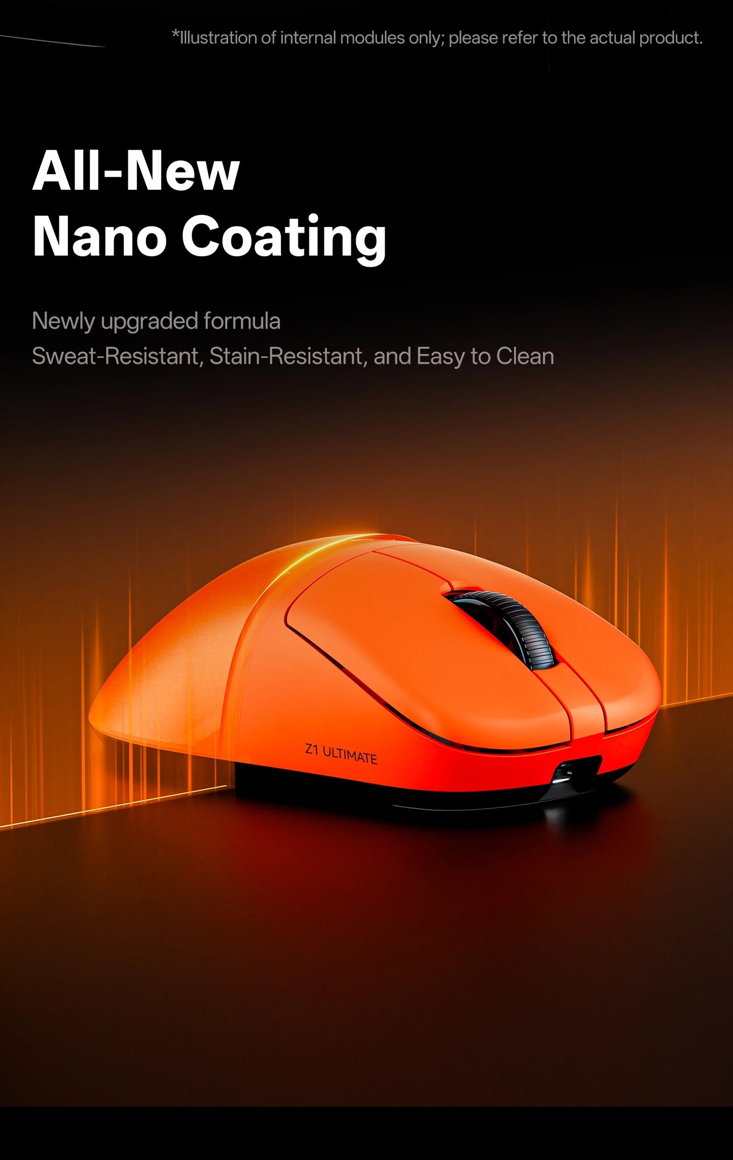 ATK Blazing Sky Z1 Series Wireless Gaming Mouse 8K, PAW3950 Ultra, Dual Mode, Lightweight Esports Mouse with Low Latency