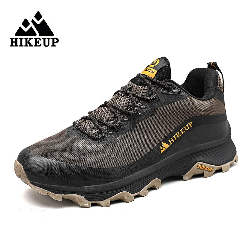 HIKEUP Chaussures de course en plein air pour hommes et femmes, antidérapantes, randonnée, camping, sports de trail, chaussures de sécurité pour hommes, confortables, baskets de trekking