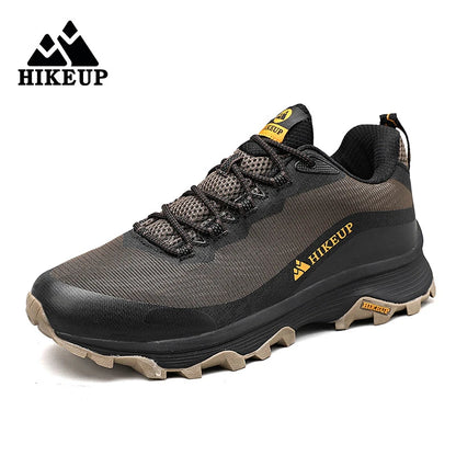 HIKEUP Chaussures de course en plein air pour hommes et femmes, antidérapantes, randonnée, camping, sports de trail, chaussures de sécurité pour hommes, confortables, baskets de trekking