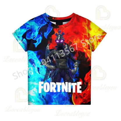 Dječja F-Fortnited majica Battle Game za odrasle, kratkih rukava, ljetna majica za tinejdžere i tinejdžerice