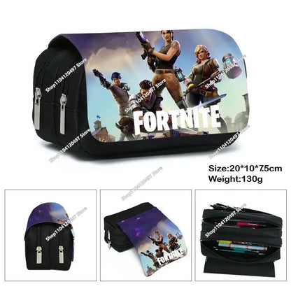 Fortnite Battle Royale Pencil Case for Kids Cartoon Stationery Storage Pen Box School Supplies Birthday Gift