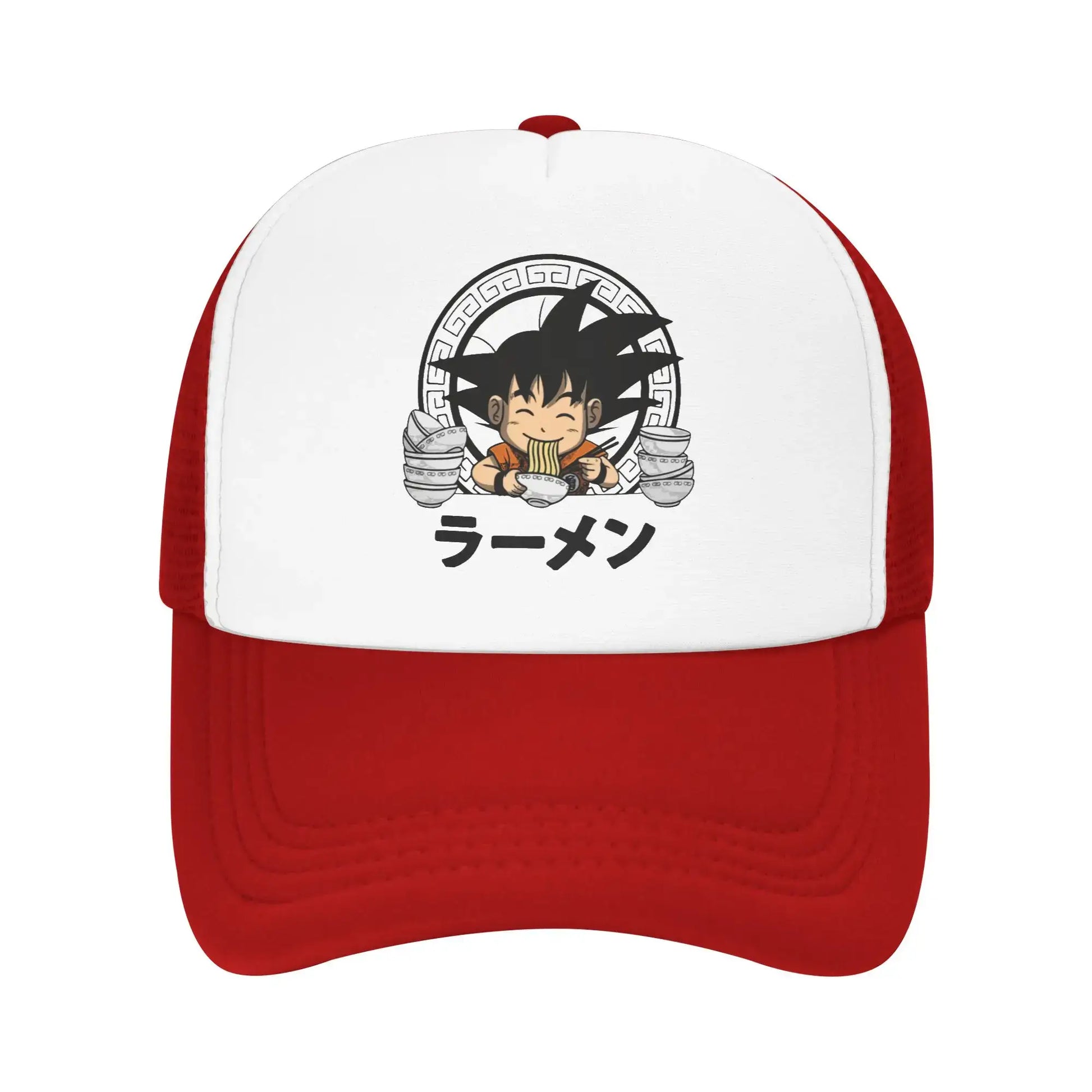 Goku Kid Ramen Dragon Ball Trucker Hat Men Women Vintage Anime Manga Hats Sports Cap Adjustable Polyester Baseball Caps Summer, Produit gaming premium Fraquane, produits de luxe, nouvelle génération, équipement gamer