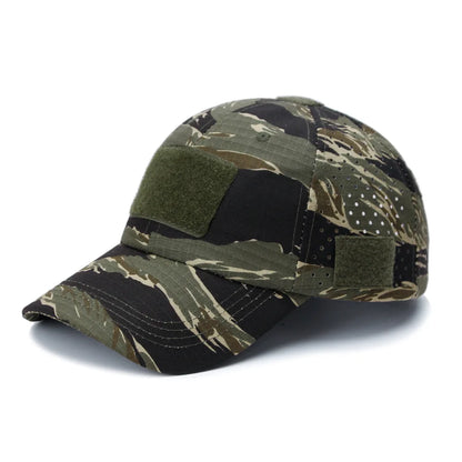 Cappellino da baseball casual sportivo traspirante con motivo mimetico da uomo, cappello da sole per appassionati di stile militare, cappello tattico, cappello da addestramento militare, cappello a secchiello