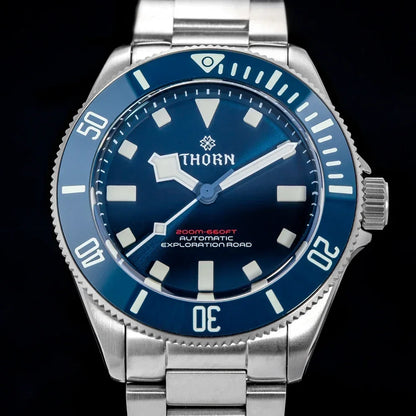 THORN 39mm Titanium Watch Men Homage Vintage PT5000 Movement Automatic Sapphire Crystal C3 Super Luminous 200M Waterproof Watch