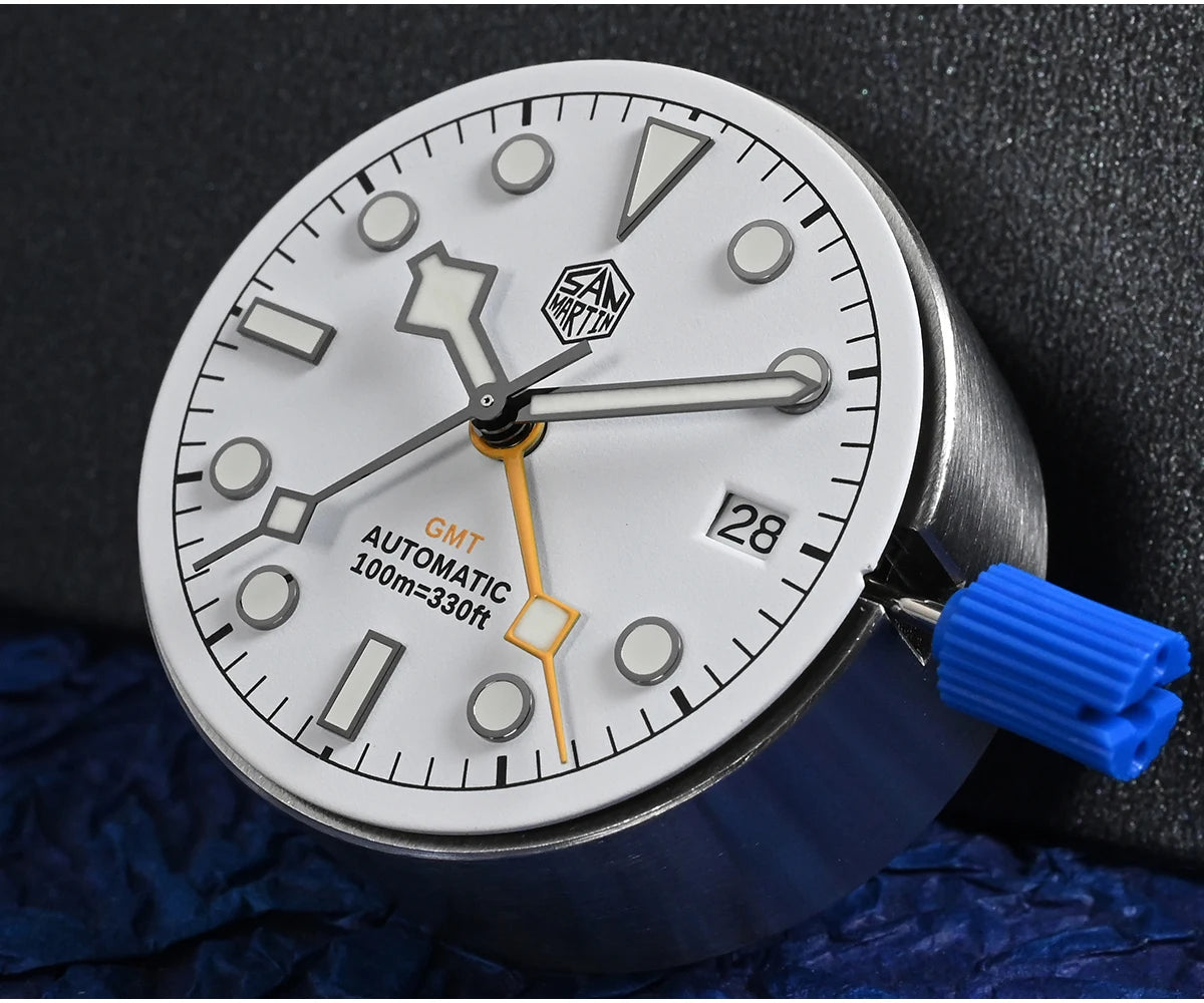 San Martin New 39mm NH34 BB GMT Automatic Mechanical Watch Sport Watch Sapphire Luminous Waterproof 100m for Men Relogio SN0054