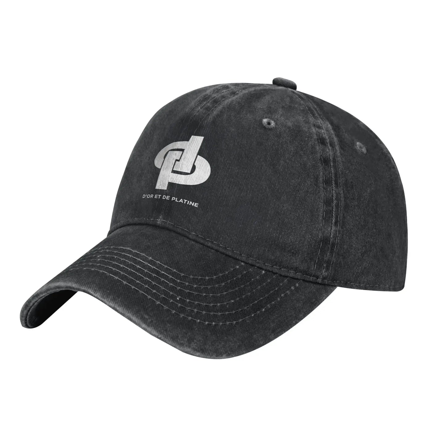 Rapper JuL Washed Baseball Cap D'or et de platine  Design Print Sun Trucker Hat Summer Unisex Men Kpop Rock Baseball Caps