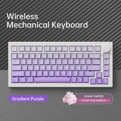 Akko 5075 V3 75% Mechanical Keyboard 8000/10000mAh 2.4GHz Wireless/ Wired Type-C/BT 5.0 Hot Swap RGB Gasket for Gaming Typing