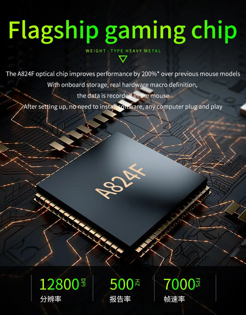 Mechanical Metal Gaming Mouse Wired Ergonomic RGB Gaming Mouse, 12800 DPI Optical USB Gaming Mouse with 7 Programmable Buttons for PC & Laptop