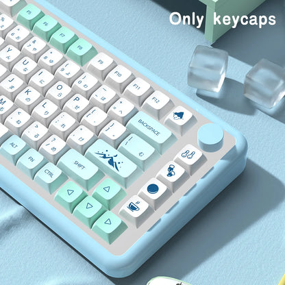 Spanish French Korean Brazilian Japanese Russian Iceberg XDA Profile keycaps ISO Enter PBT keycap For Mechanical Keyboard DIY