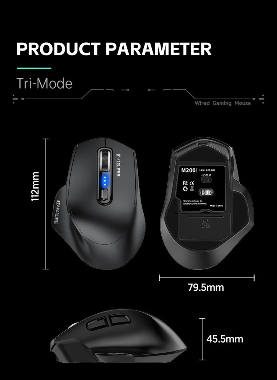USB Wired Mouse RGB Backlight Silent Ergonomic Mouse with Adjustable DPI for PC, Laptop, Office, Gaming & Home Use