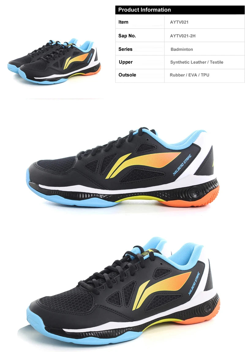Li-Ning Unisex HALBERD STRIKE Παπούτσια μπάντμιντον Αναπνεύσιμα Άνετα LiNing Ανδρικά Γυναικεία Παπούτσια Προπόνησης AYTV021