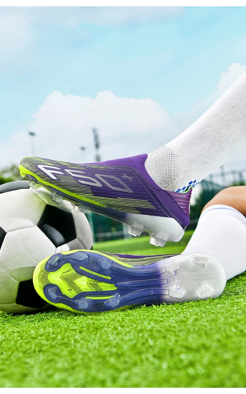 New Men Soccer Shoes Match Football Boots Sneakers Non-Slip Grass Cleats High-quality Futsal Indoor Hot-selling High-top Outdoor