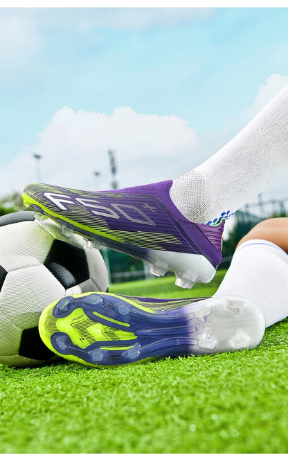 New Men Soccer Shoes Match Football Boots Sneakers Non-Slip Grass Cleats High-quality Futsal Indoor Hot-selling High-top Outdoor