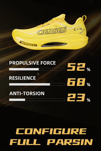 CIERSES New Carbon Fiber Marathon Racing Training Shoes Breathable And Shock-Absorbing Air Cushion Men's Casual Sports Shoes