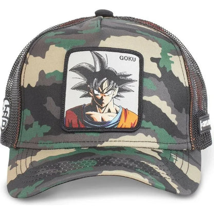 Cappellino da viaggio estivo Dragon Ball Buu Goku per uomo, con visiera, ricamo, stile hip-hop, visiera parasole, regolabile, in rete, tipo "trucker"