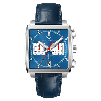 Specht&Sohne New Arrivals Japan VK64 Chronograph Men Quartz Watch 316L Stainless Steel Leather Strap Luminous Waterproof 30M