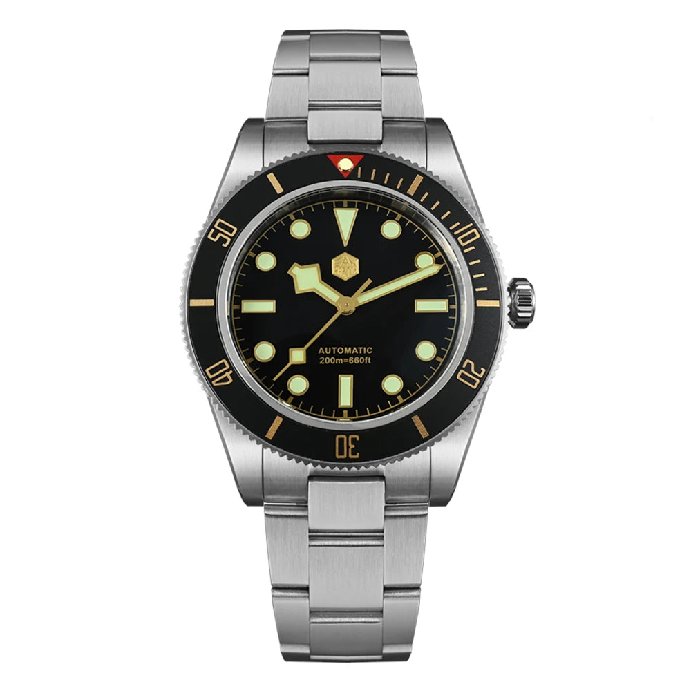 San Martin 40mm NH35 Automatic Men Diving Watch 20ATM Waterproof BB58 Sapphire Wristwatch BGW-9 C3 Luminous Reloj SN0008C/D