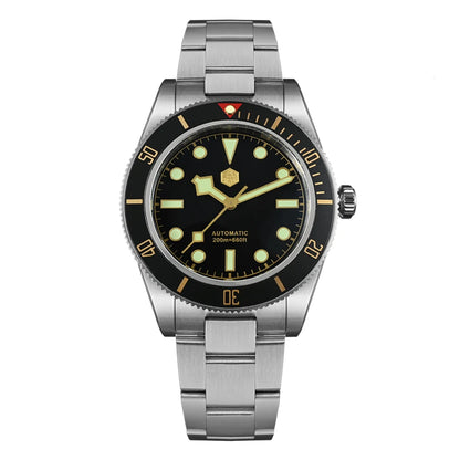 San Martin 40mm NH35 Automatic Men Diving Watch 20ATM Waterproof BB58 Sapphire Wristwatch BGW-9 C3 Luminous Reloj SN0008C/D