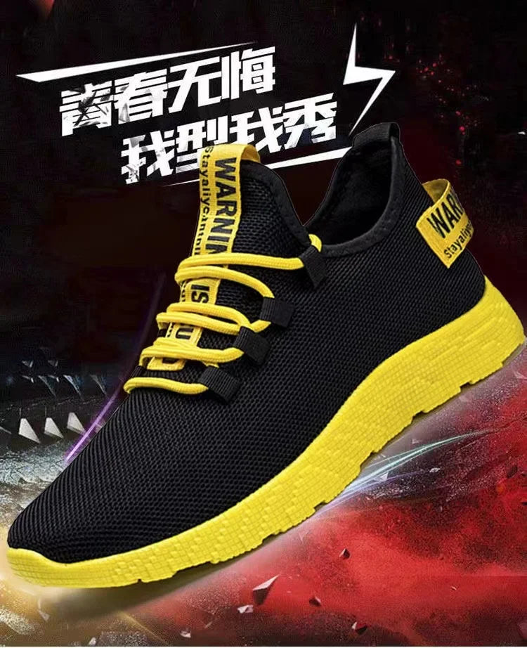Leichte Herren-Sneaker, lässige Mesh-Sportschuhe für den Sommer, Outdoor-Schuhe für Herren mit weicher Sohle, atmungsaktiv, komfortabel und modisch, trendige Laufschuhe