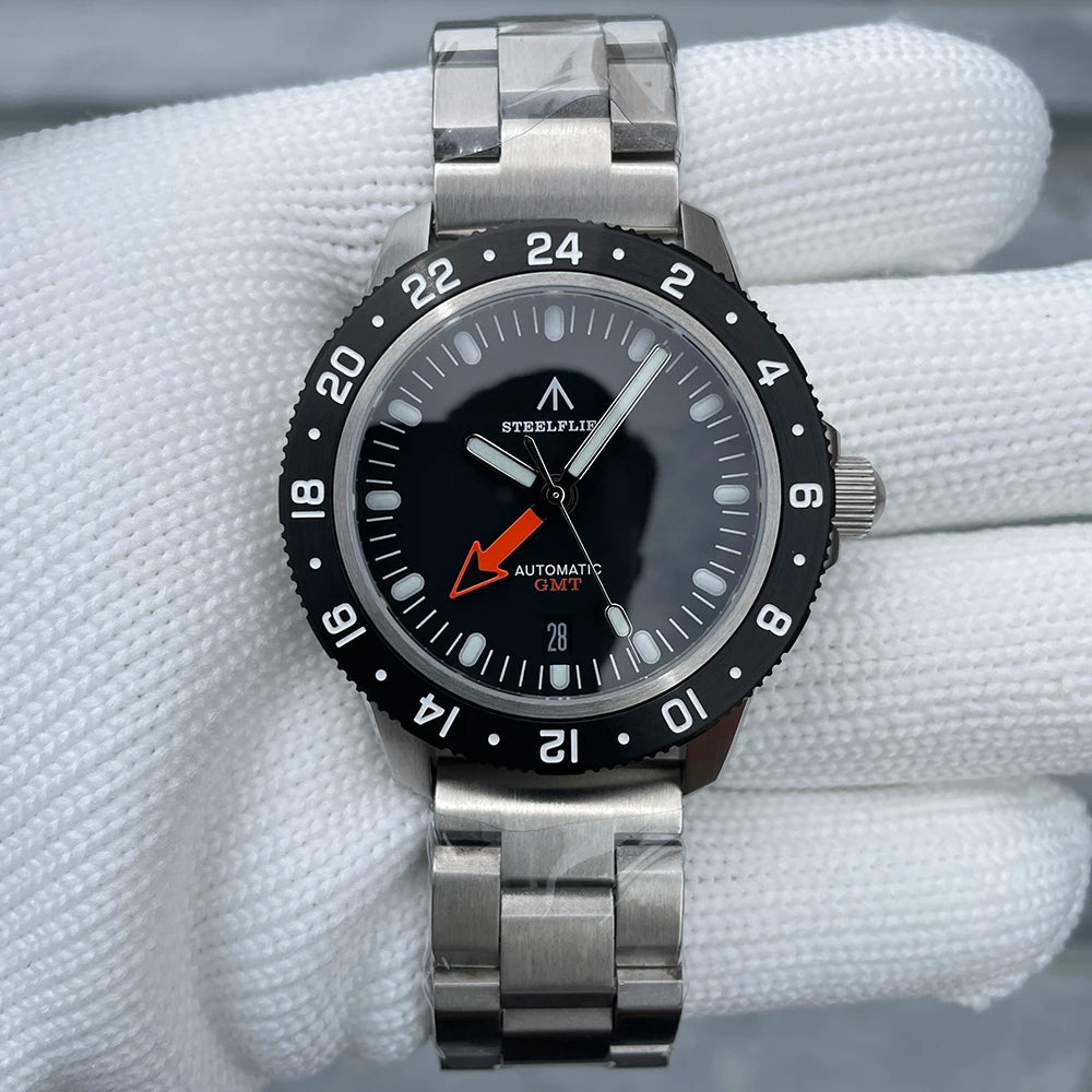 STEELFLIER SF793 NEW Automatic Mechanical Luxury Wristwatch NH34 Movement Synthetic Sapphire 20Bar Waterproof Men Luminous Watch
