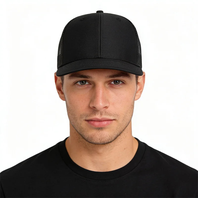 Cappellino da baseball classico in rete traspirante per donne, cappellino casual da camionista traspirante, cappellino unisex regolabile con chiusura a scatto, cappellino sportivo e dinamico da papà
