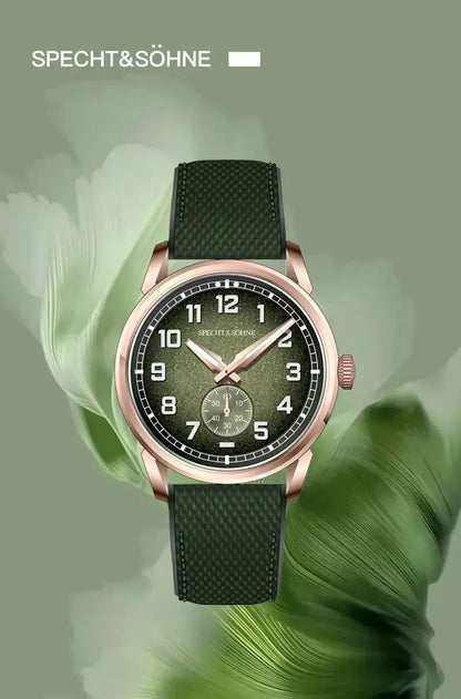 Specht & Söhne New Automatic Mechanical Wristwatches For Men Japan C3 Luminous Sapphire Crystal Sports Watch ﻿5Bar Waterproof