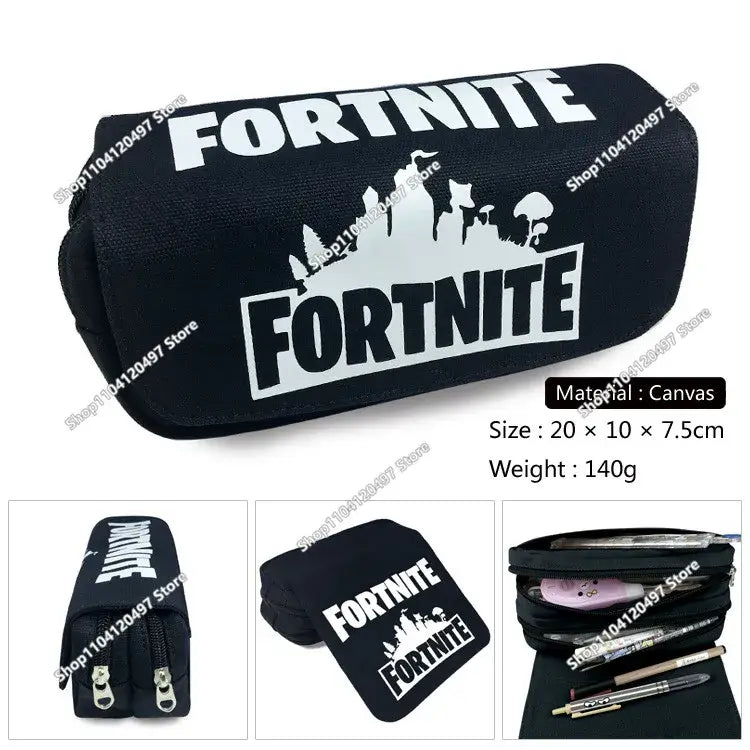Victory Royale Student Boys Girls Fortnite Capacity Pencil Stationery Case Peely Llama Hero Children's Pen Box Kids Teen Bags